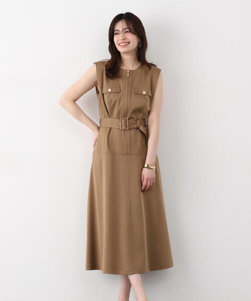 PINKY&DIANNE(ピンキーアンドダイアン)の「◆フロントファスナーデニムワンピース(ワンピース・レディース・ベージュ系その他3/ネイビー・38/36)」の1枚目の写真