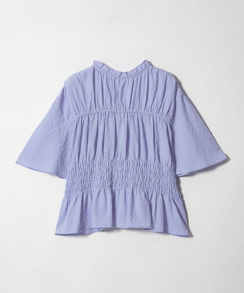 EMMEL REFINES（エメルリファインズ）の「＜EMMEL REFINES＞EM フリルエリ シャーリング ブラウス（シャツ/ブラウス・レディース・ライラック/ライトブルー/ホワイト・FREE）」の11枚目の写真
