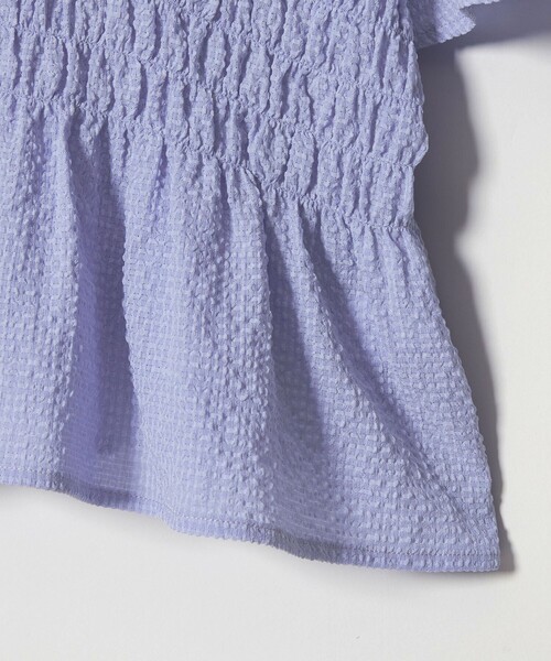 EMMEL REFINES（エメルリファインズ）の「＜EMMEL REFINES＞EM フリルエリ シャーリング ブラウス（シャツ/ブラウス・レディース・ライラック/ライトブルー/ホワイト・FREE）」の14枚目の写真