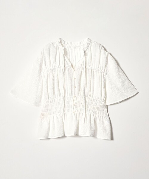 EMMEL REFINES（エメルリファインズ）の「＜EMMEL REFINES＞EM フリルエリ シャーリング ブラウス（シャツ/ブラウス・レディース・ライラック/ライトブルー/ホワイト・FREE）」の16枚目の写真