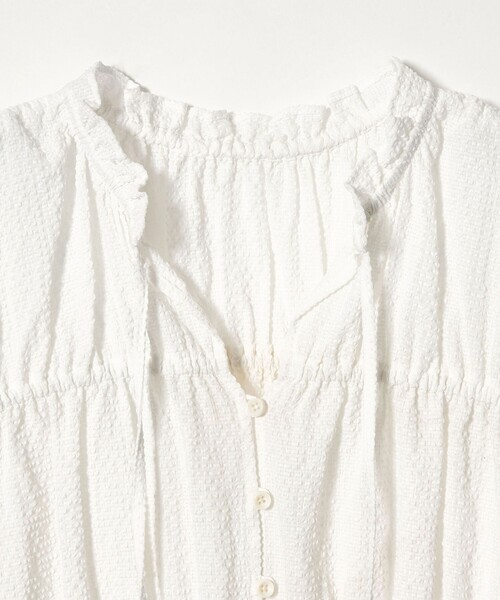 EMMEL REFINES（エメルリファインズ）の「＜EMMEL REFINES＞EM フリルエリ シャーリング ブラウス（シャツ/ブラウス・レディース・ライラック/ライトブルー/ホワイト・FREE）」の18枚目の写真