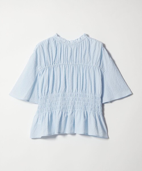 EMMEL REFINES（エメルリファインズ）の「＜EMMEL REFINES＞EM フリルエリ シャーリング ブラウス（シャツ/ブラウス・レディース・ライラック/ライトブルー/ホワイト・FREE）」の21枚目の写真