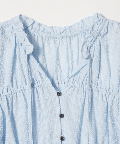 EMMEL REFINES（エメルリファインズ）の「＜EMMEL REFINES＞EM フリルエリ シャーリング ブラウス（シャツ/ブラウス・レディース・ライラック/ライトブルー/ホワイト・FREE）」の22枚目の写真