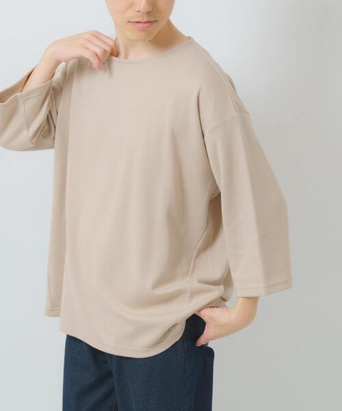 TENDERLOIN 七分袖カットソー ベージュ セール】接触冷感ポンチ7分袖トップス（Tシャツ/カットソー）｜ITEMS