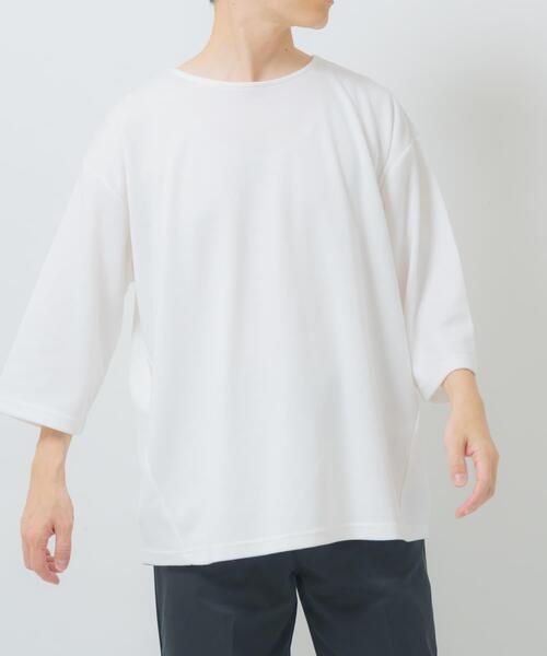 ITEMS URBANRESEARCH(アイテムズ アーバンリサーチ)の「接触冷感ポンチ7分袖トップス(Tシャツ/カットソー・メンズ・ホワイト/ブルー/ベージュ/ブラック・MEDIUM/LARGE)」の2枚目の写真