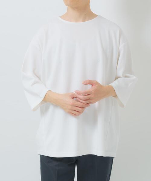ITEMS URBANRESEARCH(アイテムズ アーバンリサーチ)の「接触冷感ポンチ7分袖トップス(Tシャツ/カットソー・メンズ・ホワイト/ブルー/ベージュ/ブラック・MEDIUM/LARGE)」の12枚目の写真