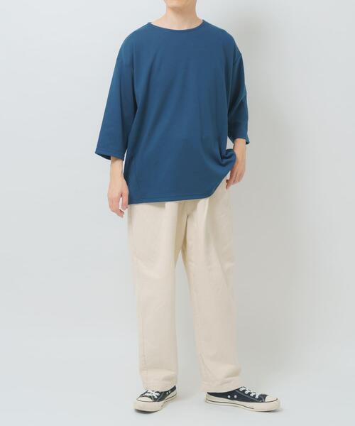 ITEMS URBANRESEARCH(アイテムズ アーバンリサーチ)の「接触冷感ポンチ7分袖トップス(Tシャツ/カットソー・メンズ・ホワイト/ブルー/ベージュ/ブラック・MEDIUM/LARGE)」の11枚目の写真