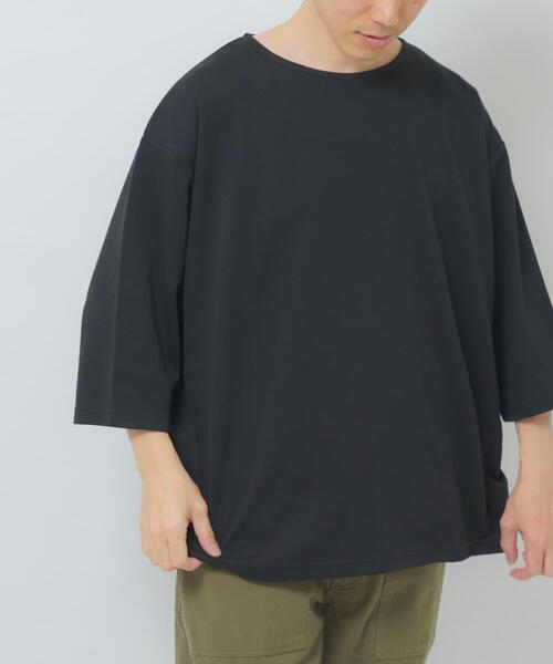ITEMS URBANRESEARCH(アイテムズ アーバンリサーチ)の「接触冷感ポンチ7分袖トップス(Tシャツ/カットソー・メンズ・ホワイト/ブルー/ベージュ/ブラック・MEDIUM/LARGE)」の5枚目の写真