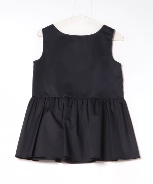 STRAWBERRY-FIELDS(ストロベリーフィールズ)の「プロフィーロサテンブロード_ペプラムタンクトップ(Tシャツ/カットソー・レディース・ホワイト/ブラック・2)」の3枚目の写真