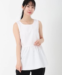 STRAWBERRY-FIELDS | プロフィーロサテンブロード_ペプラムタンクトップ(Tシャツ/カットソー)