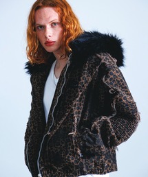 Revo. | 【P.N UNDERGROUND】ファー脱着 グランジ フェード加工 デニム フードブルゾン ショート丈 ダブルジップ(デニムジャケット)