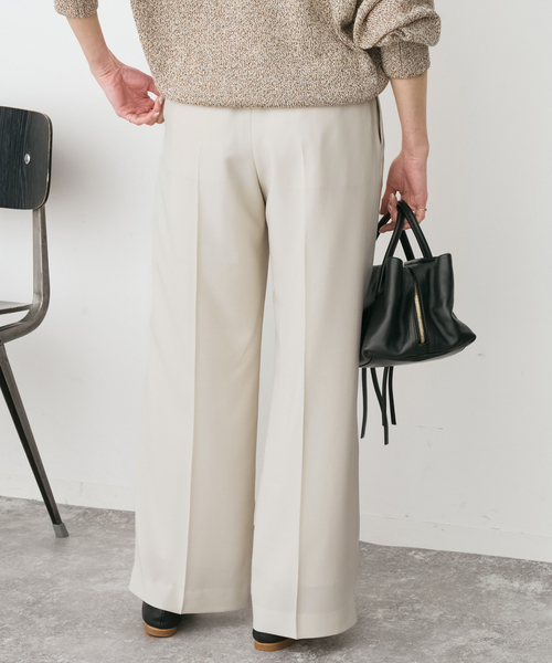 Spick & Span(スピックアンドスパン)の「《セットアップ可》ウォッシャブル2タックパンツ(スラックス・レディース・ホワイト系その他/ネイビー・38/36)」の7枚目の写真