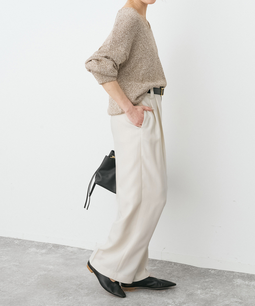 Spick & Span(スピックアンドスパン)の「《セットアップ可》ウォッシャブル2タックパンツ(スラックス・レディース・ホワイト系その他/ネイビー・38/36)」の8枚目の写真