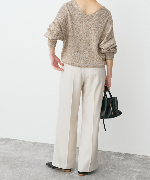 Spick & Span(スピックアンドスパン)の「《セットアップ可》ウォッシャブル2タックパンツ(スラックス・レディース・ホワイト系その他/ネイビー・38/36)」の9枚目の写真