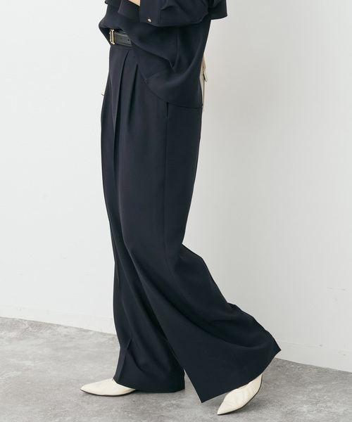 Spick & Span(スピックアンドスパン)の「《セットアップ可》ウォッシャブル2タックパンツ(スラックス・レディース・ホワイト系その他/ネイビー・38/36)」の11枚目の写真