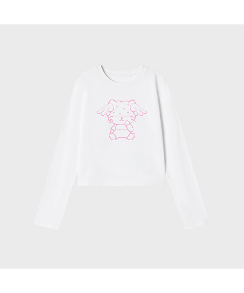 GRAVER（グレーバー）の「[ユニセックス]PIXEL G.O.C.A.T ロングスリーブTシャツ_3カラー（Tシャツ/カットソー・レディース・ブラック/ホワイト/チャコールグレー・LARGE/MEDIUM/SMALL）」の2枚目の写真