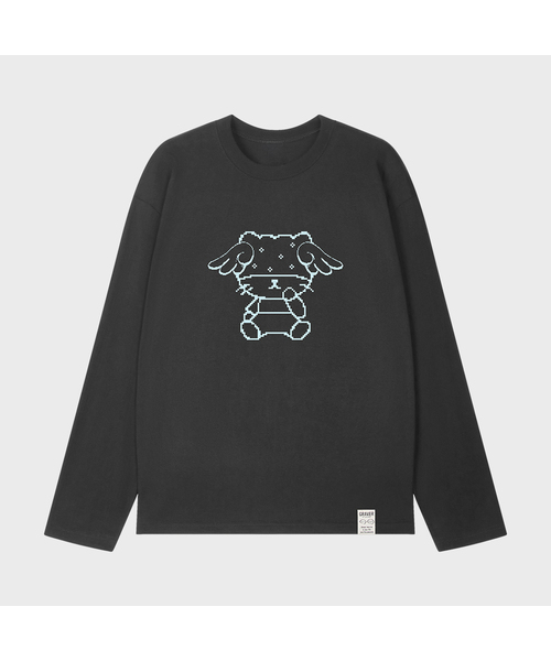 GRAVER（グレーバー）の「[ユニセックス]PIXEL G.O.C.A.T ロングスリーブTシャツ_3カラー（Tシャツ/カットソー・レディース・ブラック/ホワイト/チャコールグレー・LARGE/MEDIUM/SMALL）」の3枚目の写真