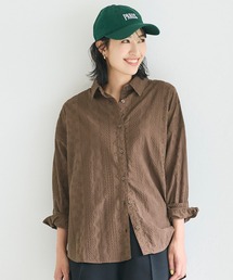 \再入荷/ コットンレースビッグサイズシャツ