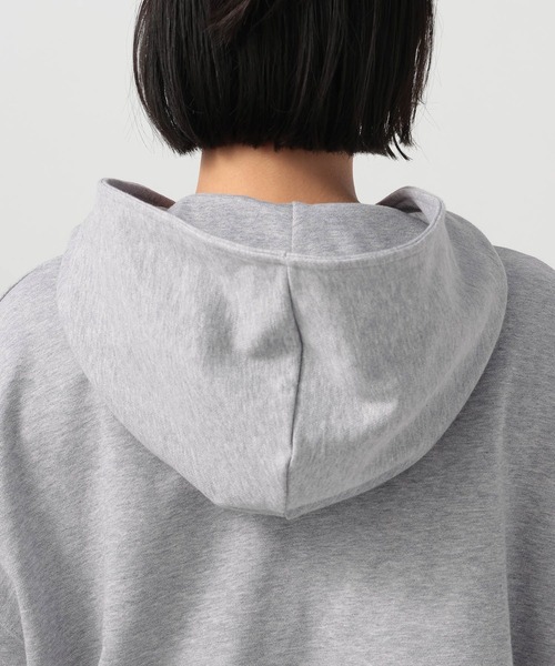 BAYFLOW（ベイフロー）の「[春まで活躍する]ハーフジップショートフーディー（スウェット・レディース・グレー/オフホワイト・FREE）」の11枚目の写真
