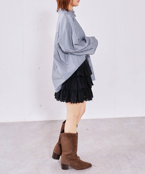 archives(アルシーヴ)の「コットンレースフリルミニSK(スカート・レディース・オフホワイト/ブラック・MEDIUM)」の21枚目の写真