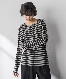 ”肌が喜ぶ”前後2WAYクルーネックロンT≪手洗い可能≫