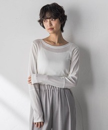 MAYSON GREY | ”肌が喜ぶ”前後2WAYクルーネックロンT≪手洗い可能≫(Tシャツ/カットソー)