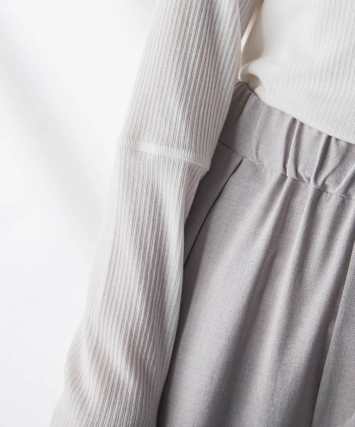 MAYSON GREY（メイソングレイ）の「”肌が喜ぶ”前後2WAYクルーネックロンT≪手洗い可能≫（Tシャツ/カットソー・レディース・ホワイト/ブラック系その他・M）」の14枚目の写真