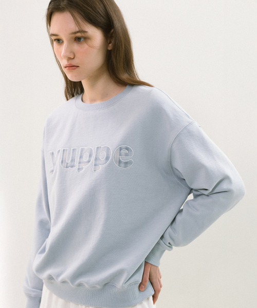 YUPPE（ヨッペ）の「チェックエヴェスウェットシャツ_スカイブルー（スウェット・レディース・その他・ONE）」の2枚目の写真
