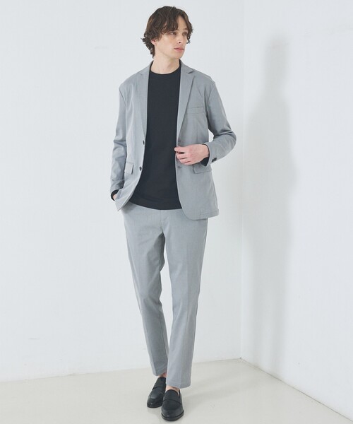 ABAHOUSE GRAY（アバハウスグレイ）の「【セットアップ対応】COOL DRY TOUCH ジャケット /接触冷感 /吸水速乾 /UVカット（テーラードジャケット・メンズ・ベージュ/グレー/ブラック・44/46/48/50）」の4枚目の写真