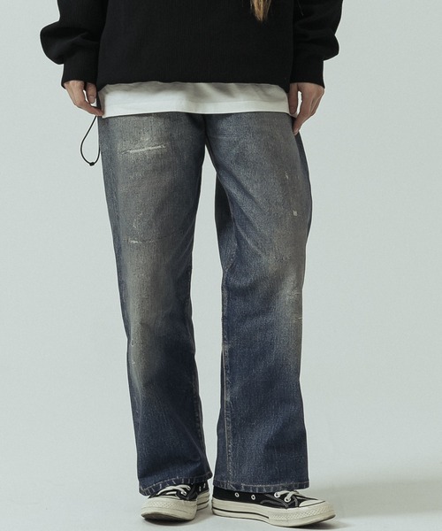 SLICK/スリック】Trompe-l'oeil Denim Vintage Pants/トロンプロイユ