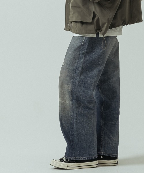 SLICK(スリック)の「【SLICK/スリック】Trompe-l'oeil Denim Vintage Pants/トロンプロイユデニムパンツ/ヴィンテージ/プリントデニム(デニムパンツ・メンズ・インディゴブルー・3/2/1)」の7枚目の写真