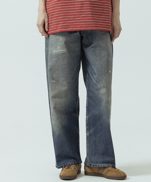SLICK(スリック)の「【SLICK/スリック】Trompe-l'oeil Denim Vintage Pants/トロンプロイユデニムパンツ/ヴィンテージ/プリントデニム(デニムパンツ・メンズ・インディゴブルー・3/2/1)」の11枚目の写真