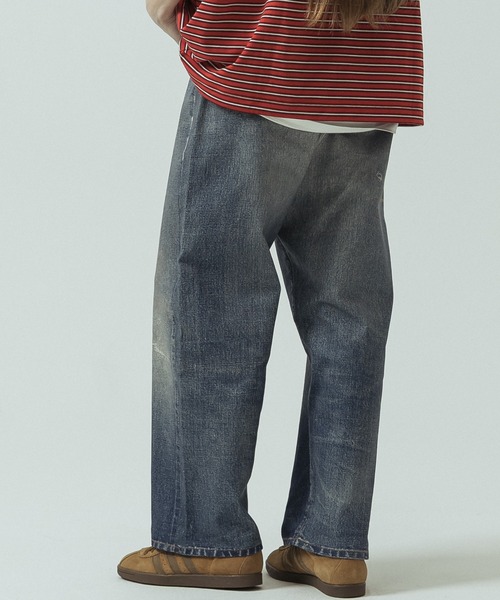 SLICK(スリック)の「【SLICK/スリック】Trompe-l'oeil Denim Vintage Pants/トロンプロイユデニムパンツ/ヴィンテージ/プリントデニム(デニムパンツ・メンズ・インディゴブルー・3/2/1)」の13枚目の写真