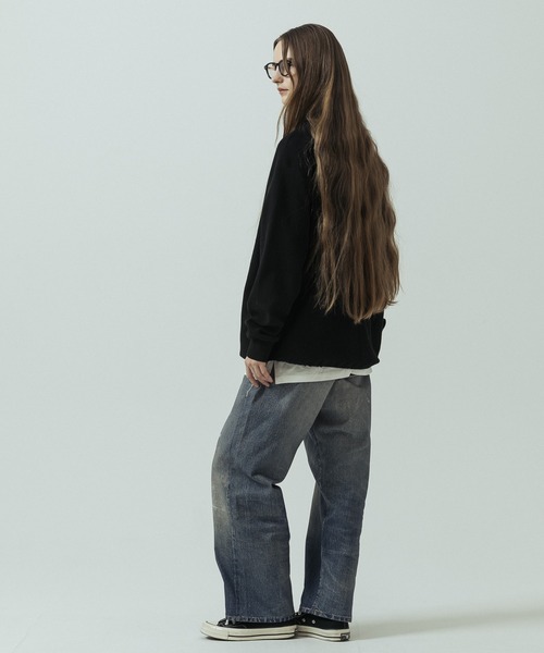 SLICK(スリック)の「【SLICK/スリック】Trompe-l'oeil Denim Vintage Pants/トロンプロイユデニムパンツ/ヴィンテージ/プリントデニム(デニムパンツ・メンズ・インディゴブルー・3/2/1)」の20枚目の写真