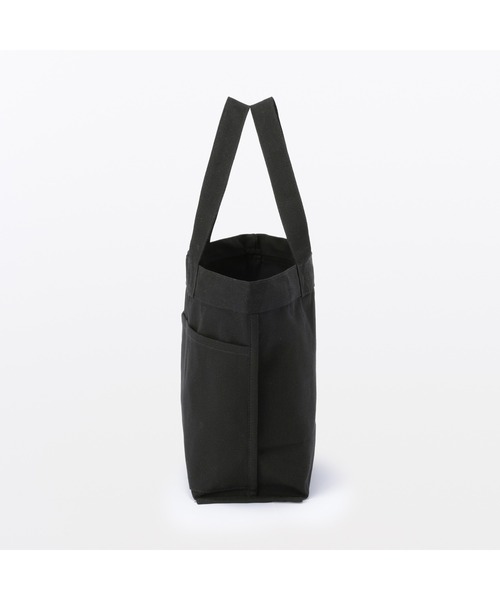 無印良品(ムジルシリョウヒン)の「帆布 横型 トートバッグ(トートバッグ・レディース・ブラック・FREE)」の3枚目の写真