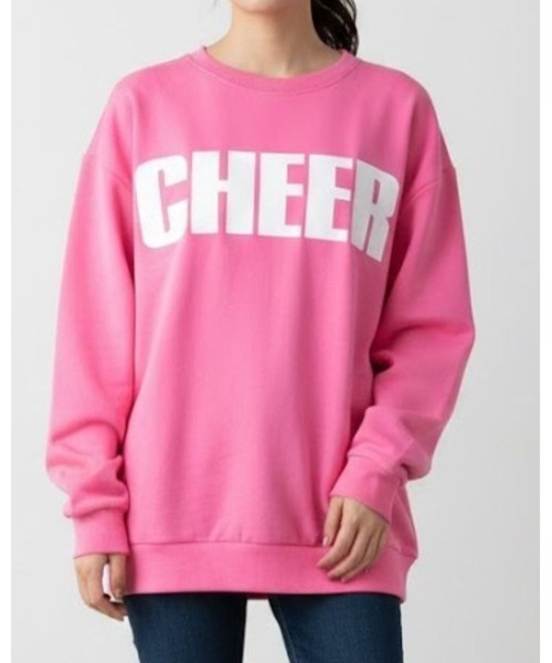 CHEER(チアー)の「ネオンカラースウェットBIGトレーナー(スウェット・レディース・グレー/ブラック×ピンク/ピンク/ブラック×ホワイト/ホワイト/ライトグリーン/ブラック×グリーン・S/M/L)」の11枚目の写真