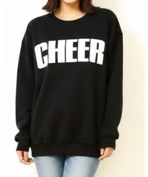 CHEER(チアー)の「ネオンカラースウェットBIGトレーナー(スウェット・レディース・グレー/ブラック×ピンク/ピンク/ブラック×ホワイト/ホワイト/ライトグリーン/ブラック×グリーン・S/M/L)」の19枚目の写真