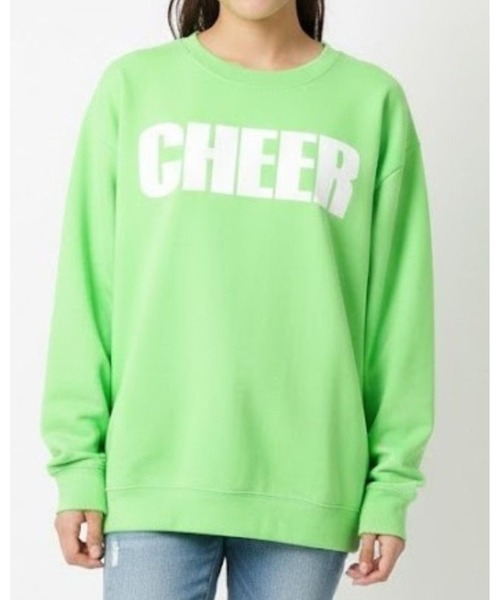 CHEER(チアー)の「ネオンカラースウェットBIGトレーナー(スウェット・レディース・グレー/ブラック×ピンク/ピンク/ブラック×ホワイト/ホワイト/ライトグリーン/ブラック×グリーン・S/M/L)」の15枚目の写真