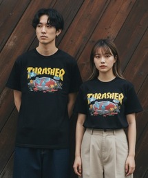 BLOOD BATH S/S T-SHIRTS/THRASHER スラッシャー グラフィックプリント 半袖Tシャツ ストリート スケーター ユニセックス