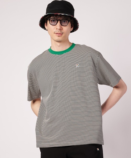 Arnold Palmer(アーノルドパーマー)の「シェア ボーダー リンガー Tシャツ(Tシャツ/カットソー・レディース・ブルー/チャコールグレー/ブラック・M/LL/XS/S/L)」の1枚目の写真