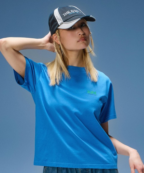 X-girl(エックスガール)の「PANELED 6PANEL CAP(キャップ・レディース・ブラック/オリーブ・ONE SIZE)」の3枚目の写真