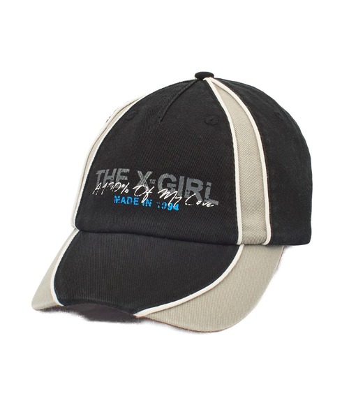 X-girl(エックスガール)の「PANELED 6PANEL CAP(キャップ・レディース・ブラック/オリーブ・ONE SIZE)」の5枚目の写真