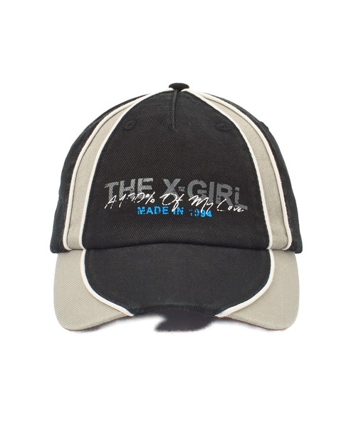 X-girl(エックスガール)の「PANELED 6PANEL CAP(キャップ・レディース・ブラック/オリーブ・ONE SIZE)」の6枚目の写真