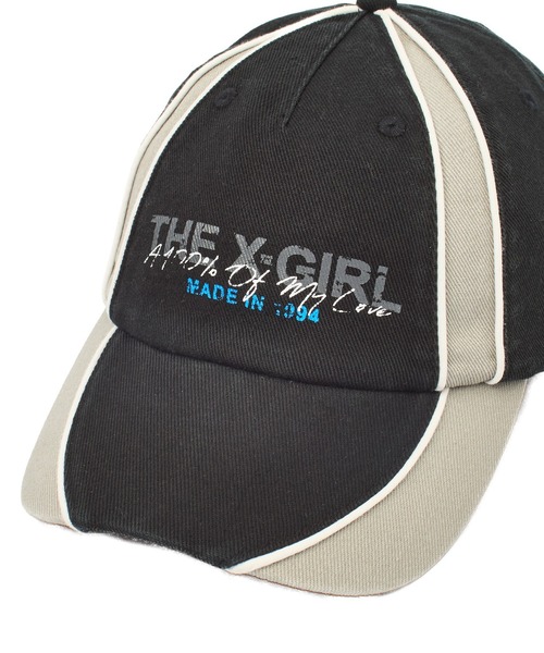 X-girl(エックスガール)の「PANELED 6PANEL CAP(キャップ・レディース・ブラック/オリーブ・ONE SIZE)」の10枚目の写真