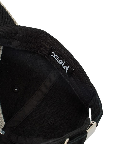 X-girl(エックスガール)の「PANELED 6PANEL CAP(キャップ・レディース・ブラック/オリーブ・ONE SIZE)」の12枚目の写真