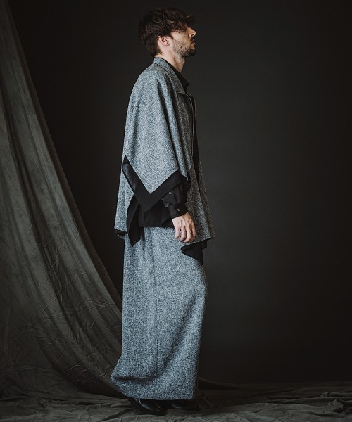 NO ID.(ノーアイディ)の「mp14811-ワイドラップトラウザーズ パンツ(458006-439P)(その他パンツ・メンズ・ミックスグレー/ブラック・2/1)」の8枚目の写真