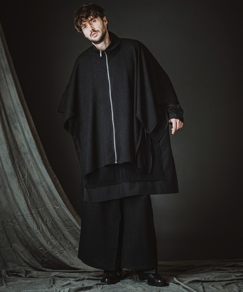 NO ID.(ノーアイディ)の「mp14811-ワイドラップトラウザーズ パンツ(458006-439P)(その他パンツ・メンズ・ミックスグレー/ブラック・2/1)」の14枚目の写真