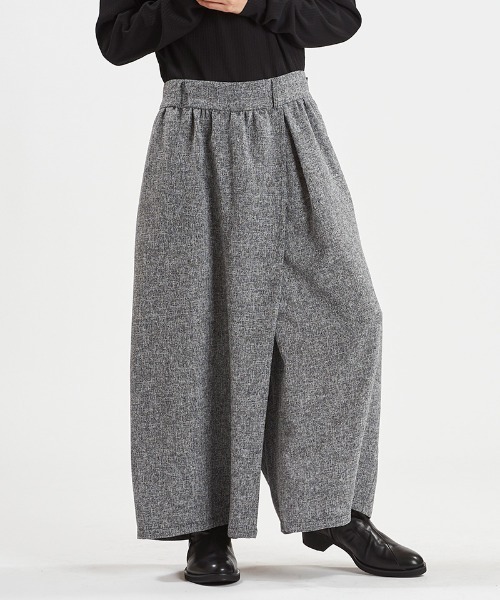 NO ID.(ノーアイディ)の「mp14811-ワイドラップトラウザーズ パンツ(458006-439P)(その他パンツ・メンズ・ミックスグレー/ブラック・2/1)」の18枚目の写真