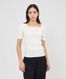 EPOCA（エポカ）の「キュプラベーシック スクエアカラーニット（ニット/セーター）」