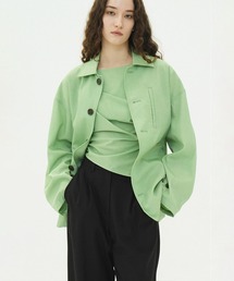 WOOL NYLON SINGLE JACKET